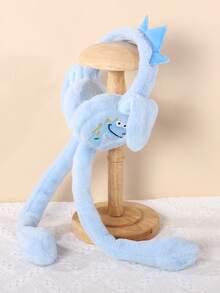 1pc Kids Cute Dinosaur Ear Moving Ear Muffs, Warm For Outdoor Daily Use In Winter