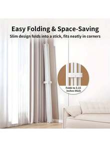 Senmeo Double Rod Foldable X-Shape Garment Rack Quick-Fold Easy-Setup Rack For Bedroom & Entryway - White - View 4