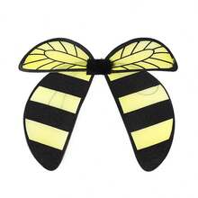 Bumble Bee Costume For Kids, Contrast Color Furry Design Bee Wing, Bee Halloween Costume - Yellow - View 6