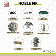 Artego Árbol De Navidad Nevado Noble 190CM Pine Slim Tipo lápiz Ramas Premium Material Polietileno (PE) Pino Navideño + Maleta transportadora Christmas Tree (Noble – 190CM)(NOBLE – 220CM) - Multicolor - Ver 5