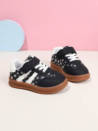 1ペア ベビーガールシューズ、幼児用ファーストウォーキングシューズ、赤ちゃん用ソフトソールスニーカー、子供用アウトドア滑り止めカジュアルシューズ