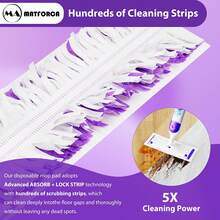 10 Pack Power Mop Refills – Disposable Wet Mop Pads For Power Mop, Perfect For Hardwood, Tile, And Laminate Floors, Easy-To-Use Floor Cleaning Pads Compatible With WetJet - 白色 - 查看 5