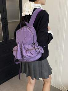 2025 New Nylon Canvas Minimalist Backpack, Large Capacity, Lightweight Travel Bag, College Style