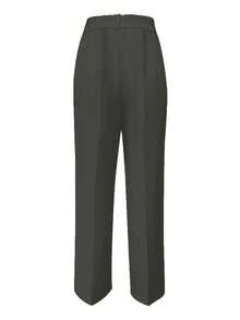Solid Color Button Pocket Zipper Pocket Press Crease Pants Spring - Dark Grey - View 3