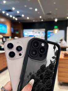 Funda para teléfono Black Rose Castle, compatible con Samsung,  17,  16 Pro Max,  15 Pro Max,  13 y  12. Fabricada en TPU, ofrece protección contra golpes y caídas. Un regalo ideal para familiares, amigos, parejas, el Día de Muertos y Halloween. - Negro - Ver 3