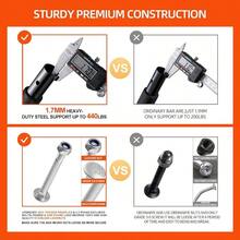 Pull Bar Doorway Thickened Steel Limit 440 Lbs Upper Body Fitness Workout Bar Multi - Grip Strength Doorway Indoor Chin - Bar Fitness Trainer Home Gym Portable - Black - View 2
