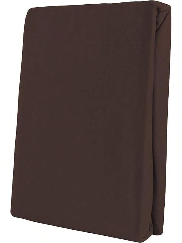Leonado Vicenti Classic Spannbettlaken, 100 % Jersey-Baumwolle, in vielen Farben und Größen, Maße: 180 x 200 cm – 200 x 200 cm, Farbe: Braun