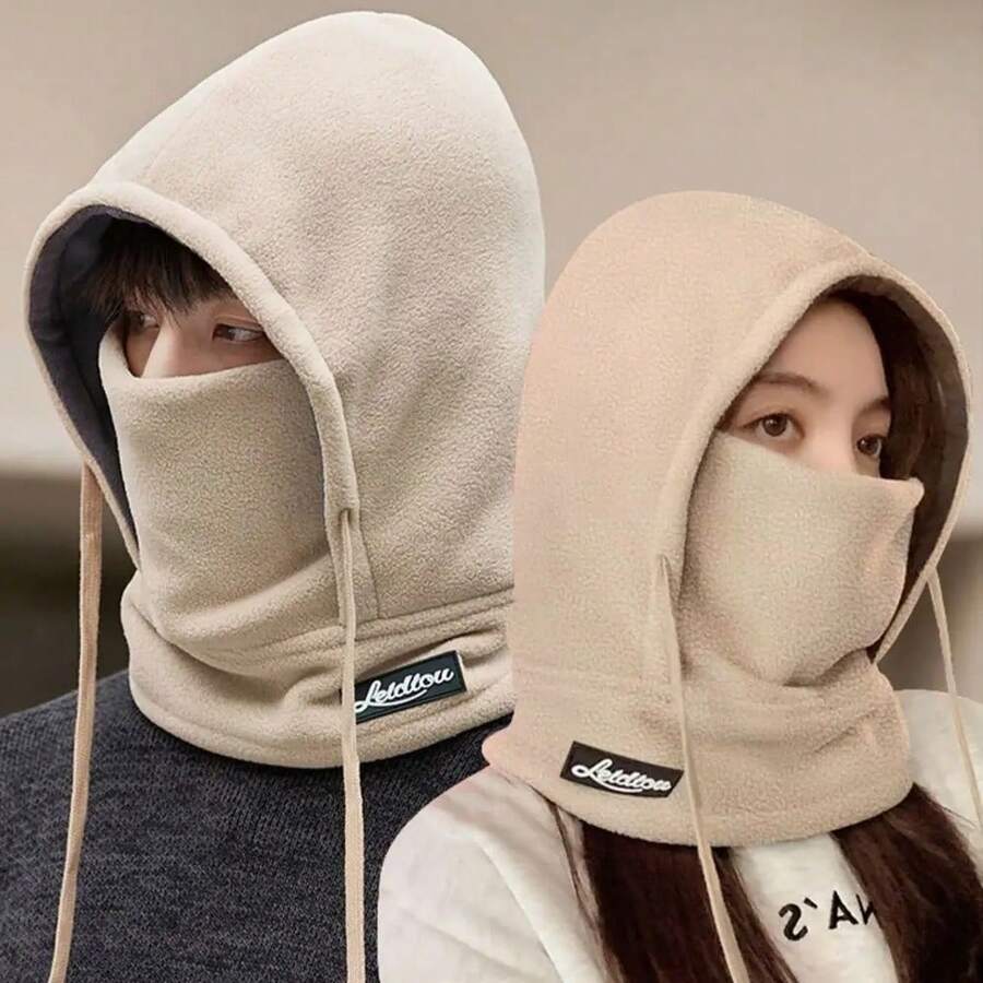 Unisex Outdoor Cycling Thick Windproof Balaclava Hat Scarf, Versatile Thermal Lined Winter Warm Hat, Cycling Cap - Multicolor - View 1