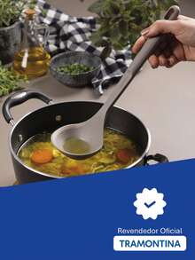 Tramontina Softta Silicone Utensils In Gray - Ladle, Spoon, Spatula, Pasta Server And Whisk - Tramontina - 殼牌 25854/160 - 查看 4