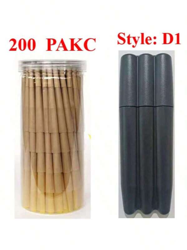 200/100/50/30 Stück Natürliche vorgerollte Kegel Drehtabakpapiere - King Size Ultra dünn & langsam brennende Rauchkegel mit Spitzen/Hülsen - Trompete, Hülsen Drehtabakpapiere für Zubehör, Vape, Geschenke zu Feiertagen/Valentinstag & Raucherzubehör, Vatertags Geschenk