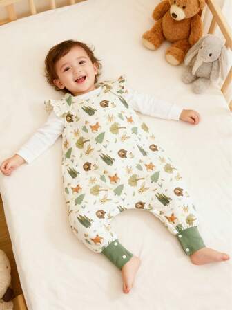 1.5 Tog Baby Girl Thicken Warm Sleeping Bag Spring Autumn Winter Sleeveless Split Leg Comfort Cozy Sleepsack One Piece Sleep Sack
