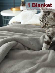 1pc Throw Blanket, Soft Cozy Throw For Sofa Bed Couch, Fade-Resistant & Pill-Resistant, Suitable For All Seasons, Durable Stitching To Prevent Fraying, Perfect For Holiday Decoration & Daily Use, Bedding Gifts, Machine Washable, Winter Decor