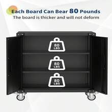 Heavy Duty Metal Rolling Tool Chest With 3 Drawers, Mobile Storage Workbench   Rolling Tool Cabinet With 3 Drawers, Heavy Duty Metal Storage Cabinet Organization, Industrial Tool Chest Cart With Wheels  Garage Wall Cabinet, Heavy Duty Steel Hanging Cabinet With Shelves & Locks, Upper Floating Storage Organizer - 2 Door Tool Cbainet With Wheels - View 5