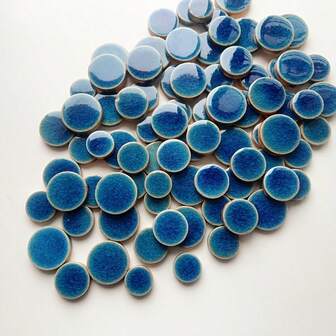 200g Package Of Mediterranean Style Multi Color Mosaic Meltable Glass Discs - Wall And Floor Creative Decoration Selection: Highlighting The Style Of Mosaic And Suitable For Use In Places (Bathroom, Kitchen) And Purposes As Puzzle Materials