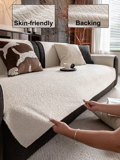 1pc Christmas Sofa Cover, Soft & Comfortable, Can Be Spread Or Draped, Dust-Proof & Dirt-Resistant, Machine/Hand Washable, Pet Furniture Protector, Suitable For 2/3/4 Seat Sofas (Multiple Sizes Available), Suitable For Autumn Decor, Room Decor, Back To School, School Supplies