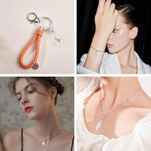 1 caja de 40 unidades de 10 estilos de aleación de plata envejecida, colgante de ángulo de la guardia, alas de corazón, cinta ovalada estilo tibetano con cierres de pinza de langosta para hacer joyas y manualidades - 1 - Ver 5