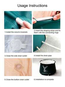 1pc Portable Foldable Bathtub For Adults, Ice Bath Hot & Cold Soaking Tub, Outdoor Indoor Spa Tub, Freestanding Soaking Tub With Temperature Retention, Shower Tub Bathroom Bathroom Accessories Bathroom Tools