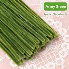 100/500pcs Value Packs Multicolored DIY Pipe Cleaner Projects, Colorful Chenille Stems Pipe Cleaners Craft Supplies+Pom Poms, Blue Fuzzy Wire Craft Supplies For Ocean-Themed DIY Decor And Graduation Gifts, Soft Chenille Stems - Blue - View 20