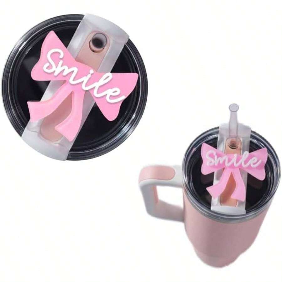 Personalized 40 Oz Name, Tumbler Lid Topper, Accessory Smile - Smile - View 1