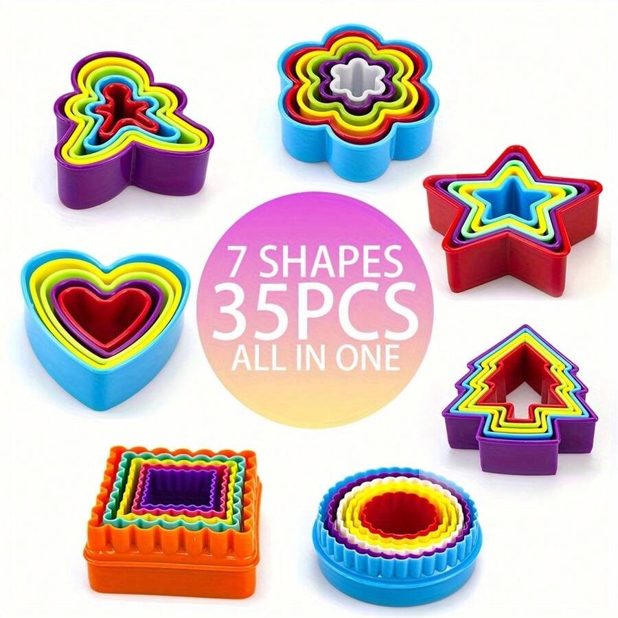Juego de cortadores de galletas de colores, con formas de corazón, estrella, árbol de Navidad y hombre de jengibre, molde de cocción creativo, decoración de repostería útil, fácil de hacer postres navideños