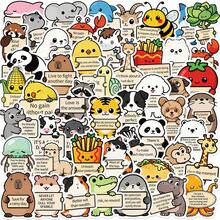 50pcs Motivational Emotional Animal Stickers, Decorative For Water Bottles, Phone Cases, Skateboards, Notebooks, DIY - Multicolor - View 6
