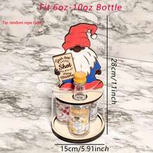 1pc Mini Wine Rack: Best Shot Mini Wine Bottle Holder, Penguin, Deer, Santa Claus Shaped, Seasonal Display, Holiday Decor, Holiday Design, Decorative Stand, Sturdy Construction, Faux Wood, Wine Glass Rack, Party Host, Home Entertainment, Valentine's Day, Wedding Season