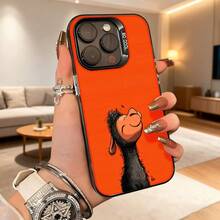 Cubierta de teléfono con diseño de llama divertida naranja para iPhone 14 Pro Max funda protectora con estampado de animal gracioso ideal para uso diario y regalos creativos Aplicable a teléfonos Apple y Galaxy. - Blanco - Ver 4