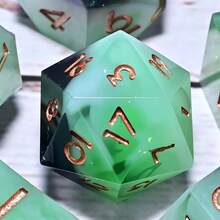 7 件树脂角色扮演游戏骰子套装 - 多面骰子，适用于桌游、角色扮演游戏和节日礼物（圣诞节/感恩节/斋月/复活节） - 彩色 - 查看 5