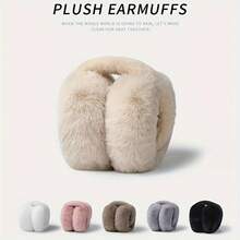 Women's Winter Ear Muffs, Foldable And Adjustable, Soft Polyester Fleece Ear Warmers, Elastic Fit, Perfect For Cold Weather - kem - Xem 8