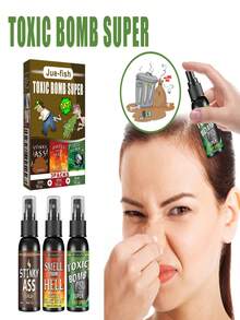 JUE FISH Jue-Fish Fart Spray (Set) - Halloween, Christmas, April Fool's Day Prank Liquid Toy, Stinky Joke, Poop Bomb Flavor, Entertainment Party - Multicolor - View 6