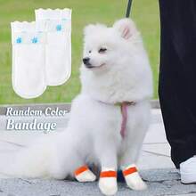 20Pcs Disposable Dog Booties, Non - Woven Dog Shoes Paw Protectors, Dog Socks To Prevent Licking Paws, Quickly Wear Disposable Dogs Boots - 白色 - 查看 6