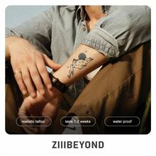 1pc Mountain Moon Hidden Feelings Herbal Tattoo Stickers, Korean Style, Y2K, Kpop, Waterproof & Sweat-Proof, Long-Lasting