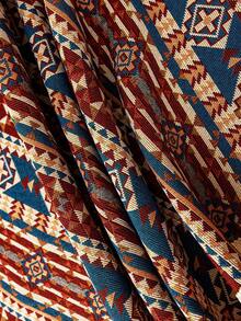 1件波西米亚风餐桌布，高精度几何提花织造，长方形桌布，米色流苏装饰，可水洗，适用于农舍、厨房、餐厅、晚宴、派对、节日庆典，四季皆宜。 - 彩色 - 查看 4