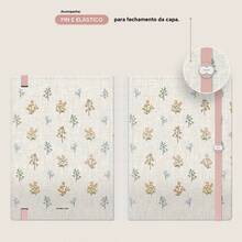 Front And Back Cover Iscool For Disc-Bound Notebook, Floral Stitching. - cá hồi - Xem 3