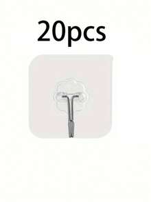20 PEÇAS Ganchos Adesivos Sem Preocupações, Fixação Ultra Forte Sem Resíduos e À Prova d'Água, Ganchos Invisíveis Cristalinos para Organização Sem Danos na Cozinha, Banheiro e Todos os Cômodos, Organize Sua Vida Sem Esforço