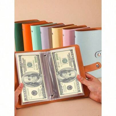 100 Pcs Envelope Budget Challenge Loose Leaf Binder, Money Saving Binder, Multi-Function Loose Leaf Storage Organizer Pouch, Portable,Boho Vibes