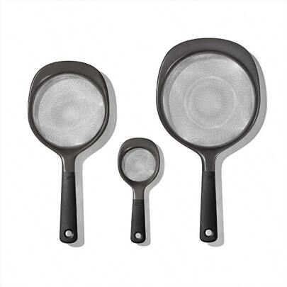 OXO Good Grips 3Piece Strainer Set Black