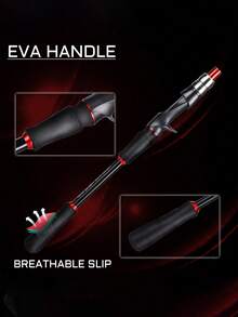 SOUGAYILANG 2.1米碳纤维钓竿，透气EVA手柄，高灵敏度竿尖 | 7.2:1齿轮比，铝合金线杯，陶瓷导环，左右手通用，淡水海水皆宜 - 彩色 - 查看 7