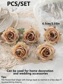 5/500PCS Artificial Pineapple Flower Head Fake Plants,Artificial Flower, For Bouquet Diy, Wreath Material, Candy Box Accessories, Chest Flower, Headflower Material, Birthday Party Cake Accessories, Home Decor, Bride Holding Flower, Wedding Decorations, Room Decor, Kitchen Accessories, Dining Room, Bedroom Decor - Brown - 157 - View 2