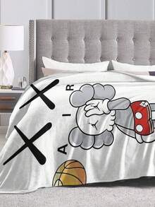 Kawss Kawaii Kaw Blanket The Ultimate Anime Fan Gift - Luxuriously Soft Flannel Blanket, Cartoon Printed Throw For Home, Camping, Travel, Perfect For Christmas & Birthdays - Black - View 4