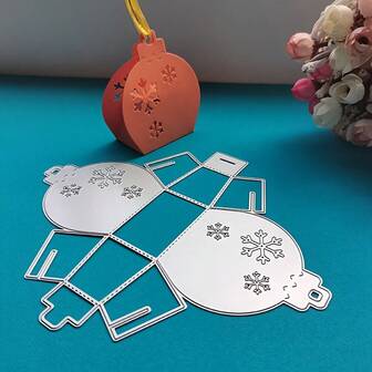 1个新款雪花盒圣诞工艺压花模具，金属切割模具，DIY装饰剪贴簿，节日装饰，节日工艺，圣诞主题，压花模板，卡片制作工具，剪贴簿用品，工艺爱好