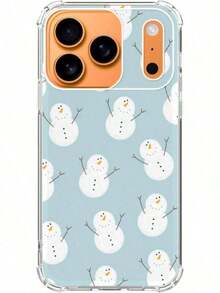 Funda navideña para phone 17 Pro Max con diseño de muñeco de nieve de invierno, funda azul con lindo estampado de muñeco de nieve para phone 17 Pro, funda protectora de TPU genial 2025.1 - ballet - Ver 2