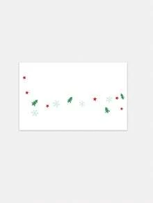 Một hình xăm trang trí mặt tạm thời chủ đề Giáng sinh - Hình cây thông Noel, ngôi sao, bông tuyết dễ thương, giữ được 3-5 ngày. - Nhiều màu - Xem 6