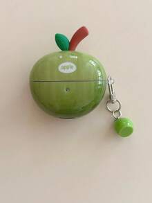 卡通创意3D红绿苹果耳机保护套,兼容华为Freebuds 7i/FreeBuds Clip、6i/5i、SE2/3/4、Pro4,可爱软壳,女生适用 - 綠色 - 查看 5