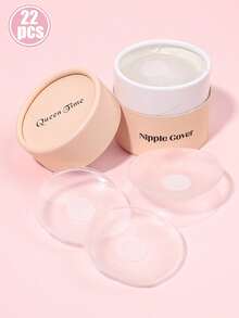 TSLBNRIO 8/12/16/22pcs Silicone Gift Box Transparent Nipple Covers, Non-Slip, Prevent Nipple Protrusion, Invisible Breast Pads, Pasties, Strapless Bras, Adhesive Bras, Seamless, Suitable For Wedding, Work Attire, Dresses, Swimwear, Bikini, Strapless, Evening Gowns, Washable And Reusable - Multicolor - View 9
