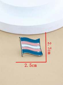 Yuan Shuo 1pc Minimalist Style Red Maple Leaf Brooch, American Flag Anti-Flashing Lapel Pin, Casual Couple Accessory - Multicolor - View 4