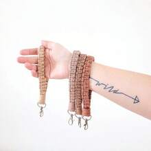 1 pieza Llavero trenzado de cuerda, correa de muñeca, cordón para teléfono, accesorio para coche, dije para bolso, accesorio escolar, lindo estilo gótico y Y2K - Multicolor - Ver 5