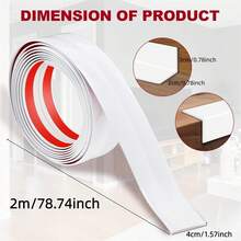 1pc 1.57x78.74inch Flexible Wall Corner Protector Moulding Trim Peel And Stick Wall Corner Guards Edge Protector Self Adhesive Molding Trim Strip For Edge Ceiling - Multicolor - View 4
