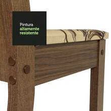 Madesa Megan Dining Room Table And 6 Chairs Rustic/Lily Beige - Brown/Lily/Beige - View 8
