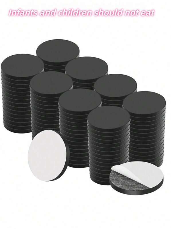 100/50/20/10/5 piezas Juego de pegatinas magnéticas redondas para imán de nevera DIY, disco magnético con autoadhesivo fuerte, puntos de goma magnéticos adhesivos